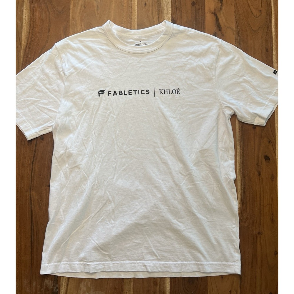 Fabletics Khloe Men's Medium White Short Sleeved Shirt
